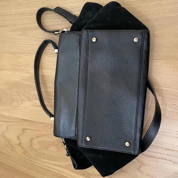 Kate Spade New York Black Leather Satchel Crossbody Bag - Picture 4 of 8